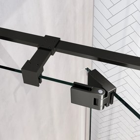 Brauer Stellar douchecabine met draaideur 100x90cm gunmetal geborsteld PVD