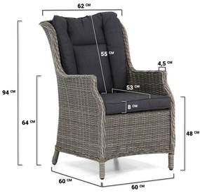 Tuinset 8 personen 300 cm Wicker Grijs Garden Collections Aberdeen/Brighton