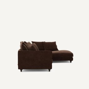 Hoekslaapbank in chenille fluweel, Lazare