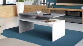 Mazzoni PRIMA beton / wit, salontafel