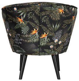 Woood Bo Gebloemde Fauteuil Fluweel