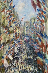 Kunstreproductie The Rue Saint-Denis, Celebration of June 30, 1878, Claude Monet