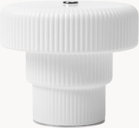Mondgeblazen draagbare LED tafellamp Ripple, dimbaar, H 10 cm