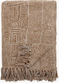 Handgeweven plaid Bresso met franjes