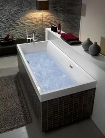 Villeroy en Boch Squaro bad 180x80cm met whirlpool 6+4+2 hydro- en 12 aero jets