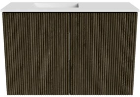 Mondiaz Joya 60cm toiletmeubel shadow met wastafel faye links zonder kraangat talc
