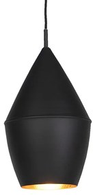 Moderne hanglamp zwart met goud - Depeche-Jacob Modern E27 ovaal Binnenverlichting Lamp