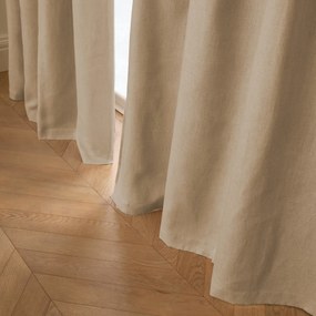 Verduisteringsgordijn van gewassen linnen, oogjes, Private