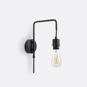Wandlamp zonder lampenkap in metaal ijzer, Hiba