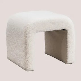 Carlise Schapenvacht Lage Kruk Chenille White - Sklum