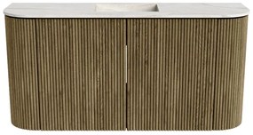 Mondiaz Joya DLux 85cm toiletmeubel ronding links/rechts dusk met wastafel faye midden 1 kraangat ostra