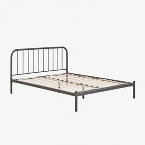 Asteri Ijzeren Bed Grijs – Grafiet & 160 X 200 Cm - Sklum