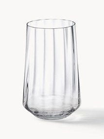 Kristalglazen tumblers Bernadotte met groefstructuur, 6-delig