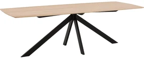 Goossens Excellent Eettafel Floyd, Semi rechthoekig 240 x 100 cm met split