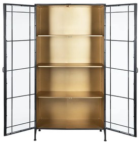 PTMD Kast Sofie Metal Zwart 100 cm - Metaal - PTMD - Industrieel & robuust