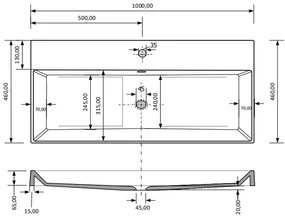 Fontana Kolo wastafelmeubel beach eiken 100cm zwarte wastafel 1 kraangat