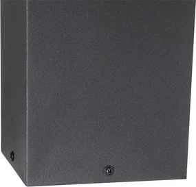 Staande buitenlamp zwart 40 cm met dimlicht en sensor op solar - Charlotte