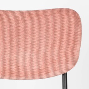 Zuiver Benson Lage Barkruk Stof Roze
