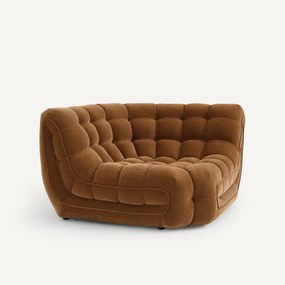 Modulaire gestoffeerde hoek, fluweel, JUD