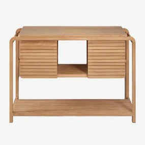 Bradley Teakhouten Badkamermeubelset Zonder Wastafel & Spiegelloze & Zonder Kraan & ↔︎ 120 Cm - Sklum