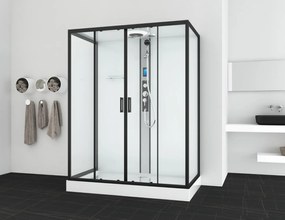 Badstuber New York complete douchecabine 160x90x215cm kitvrij zwart mat