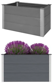 vidaXL Plantenbak verhoogd 100x50x54 cm HKC grijs