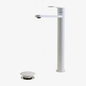 Alameda Messing Wastafelkraanset En Orveta Rvs En Messing Click-clack Wastafelafvoerventielset Wit & ↑30 Cm & Klep Met Overloop - Sklum