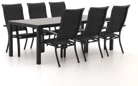 Diningset Bellagio | 6 personen polywood | Tuinset stapelbaar | 7-delig | Kees Smit Tuinmeubelen