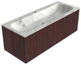 Mondiaz Kurve-dlux 120cm badmeubel ruby met 1 lade en wastafel big large midden 1 kraangat opalo