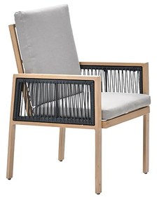Garden Impressions San Capri lounge dining stoel - light teak aluminium