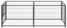 vidaXL Hondenkennel 200x100x70 cm staal zwart