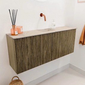 Mondiaz Joya DLux 100cm toiletmeubel dusk met wastafel faye midden zonder kraangat frappe