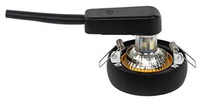 Set van 6 Design inbouwsport zwart met gouden binnenkant - Mooning