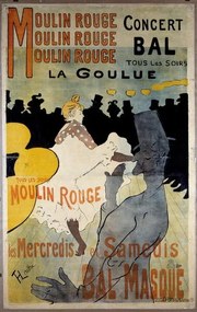 Kunstreproductie Poster for the red mill, Toulouse-Lautrec, Henri de