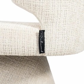 Richmond Interiors Gatsbi Design Stoel Met Stoffen Poot Beige Chenille