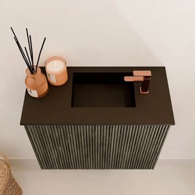 Mondiaz Joya 50cm toiletmeubel shadow met wastafel faye rechts 1 kraangat urban