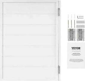 VEVOR Saloondeuren, 805x1060x28 cm, enkele draaideuren, vierkant ontwerp met scharnieren en beslag, eenvoudig te installeren, voor gang, keuken, bar, café, pub, entree, wit