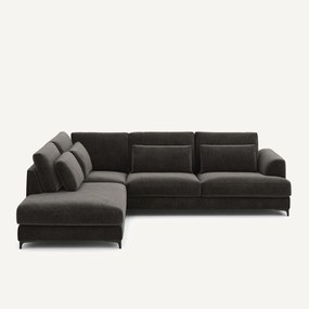 Hoekslaapbank links fluweel chenille, Marsile