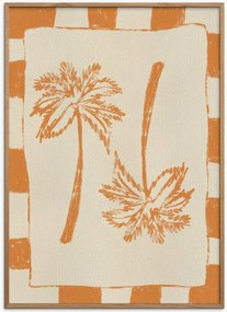 Ingelijste digitale print Palm Paradise van Shatha Al Dafai