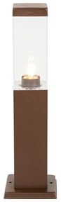 Moderne buitenlamp paal roestbruin 45 cm - Malios