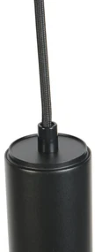 Design hanglamp zwart incl. rail adapter 3-fase - 3-Phase Tuba small Modern GU10 cilinder / rond Binnenverlichting Lamp