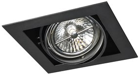 Set van 6 Inbouwspot zwart AR111 verstelbaar - Oneon