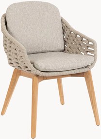 Tuin eetstoelen Tamira met teakhouten poten, 2-delig