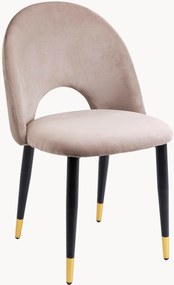 Fluwelen eetkamerstoelen Iris, 2 stuks