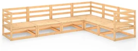 vidaXL 6-delige Loungeset massief grenenhout