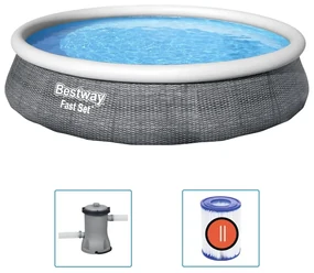 Bestway Zwembadset Fast Set met pomp opblaasbaar 396x84 cm