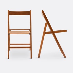 Set van 2 klapstoelen, massief beuken, Yoann
