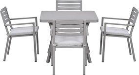 Garden Impressions Amarillo tuinset 5-delig - Mina tuintafel 90x90 taupe
