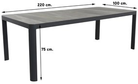 Hartman Da Vinci alu/Queens 220 cm. tuinset - 7-delig verstelbaar