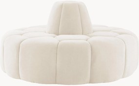 Beklede chenille poef Pleasant